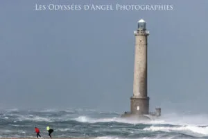 Le phare du Cap de la Hague dans la tempête